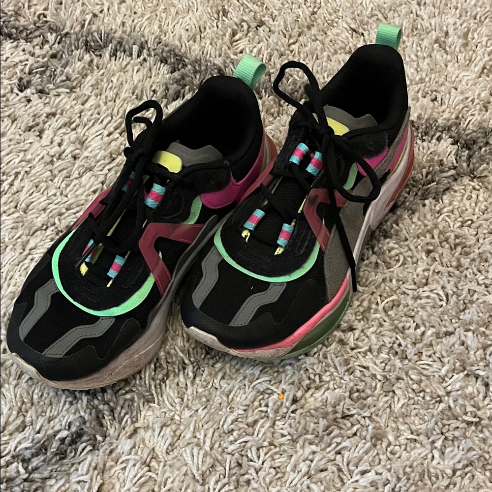 Puma Black and Pink Athletic Shoes